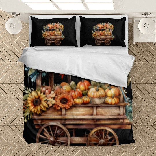 Vintage Wildflower Poster Green Botanical Wall Art Bedding Sets