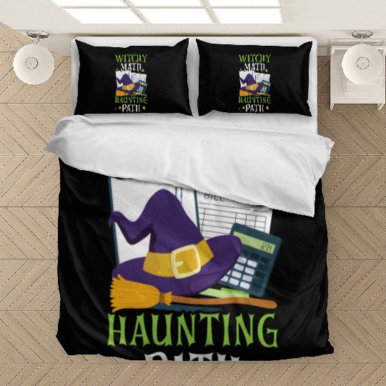 Witchy Math Haunting Path Accountant Halloween Bedding Sets