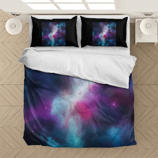 Galaxy nebula abstract design Bedding Sets