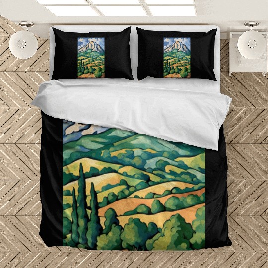 Montagne Sainte-Victoire Painting by Cézanne Bedding Sets