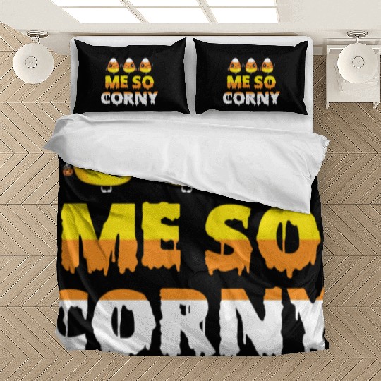 Me So Corny Candy Corn Funny Halloween Bedding Sets