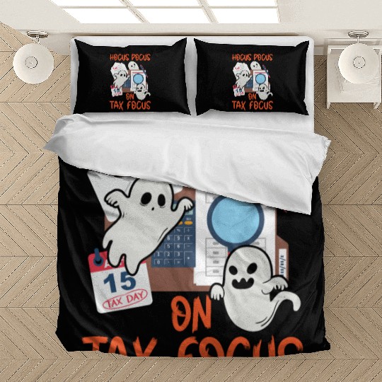 Hocus Focus on Tax Focus Accountant Halloween Bedding Sets