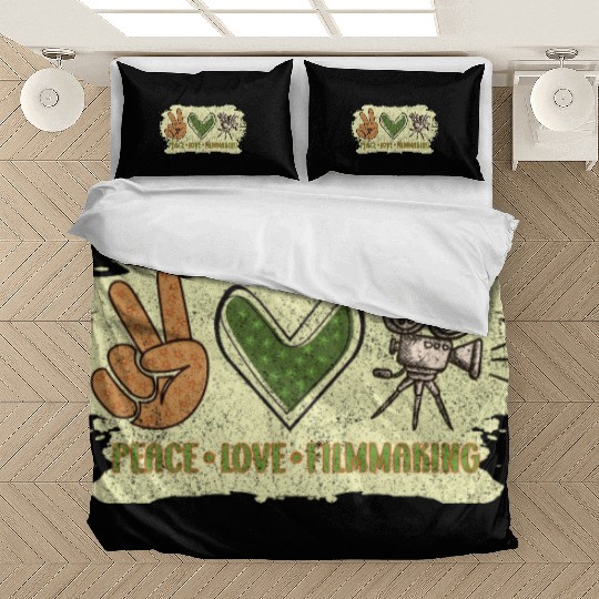 Peace Love Filmmaking Bedding Sets