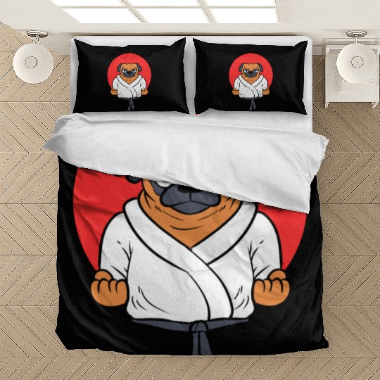 Pug Karate Karate Students Bedding Sets