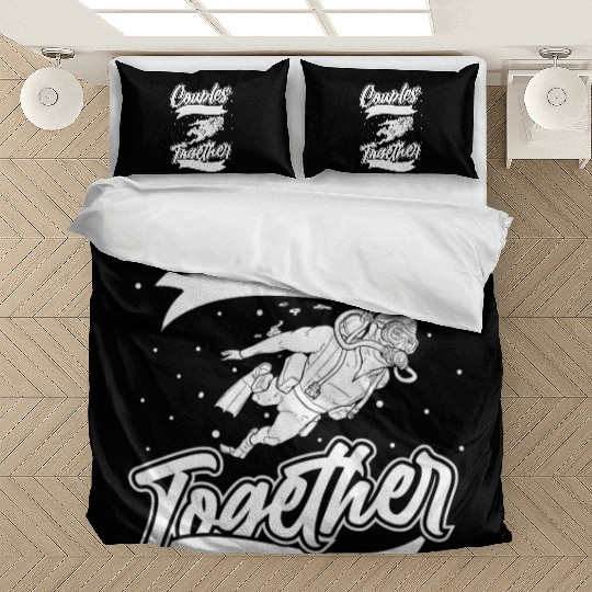 Diving Diver Couple Bedding Sets