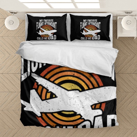 Flight Attendant Dad Airplane Flight Attendant Bedding Sets