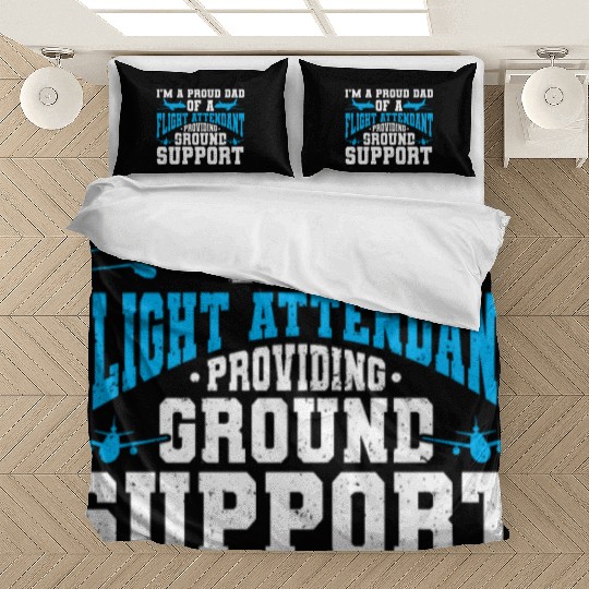 Flight Attendant Dad Airplane Flight Attendant Bedding Sets