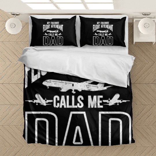 Flight Attendant Dad Airplane Flight Attendant Bedding Sets