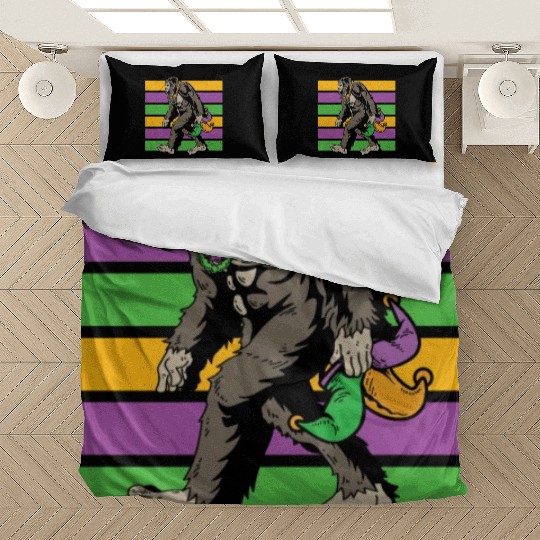 Bigfoot Mardi Gras Bedding Sets