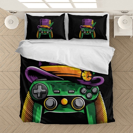 Video Games Controller Mardi Gras Bedding Sets