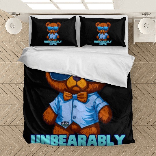Unbearably Cute Teddy bear - by Brush Boulevard Bedding Sets