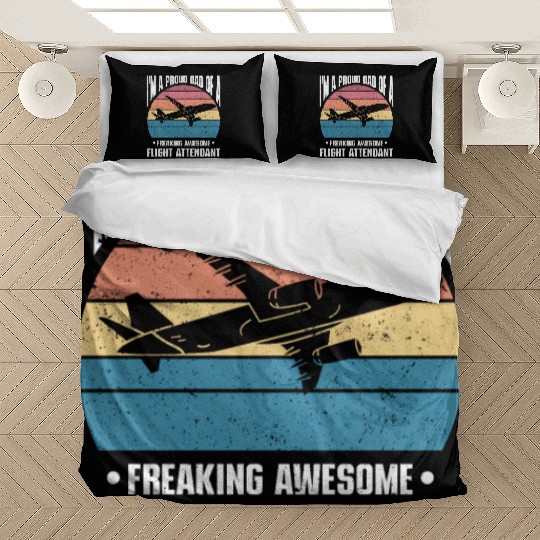 Flight Attendant Dad Airplane Flight Attendant Bedding Sets
