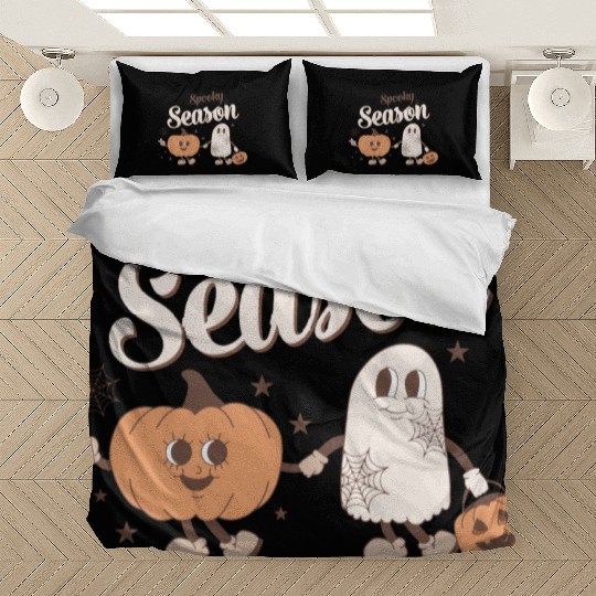 Spooky Season Ghost Pumpkin Friends Bedding Sets
