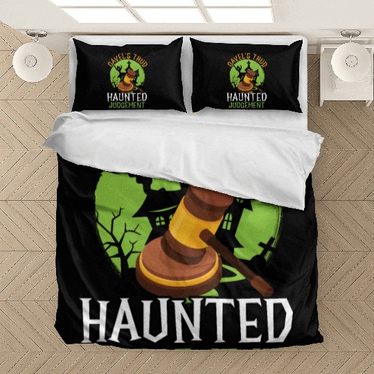 Gavel's Thud Haunted Judgment Lawyer Halloween Bedding Sets