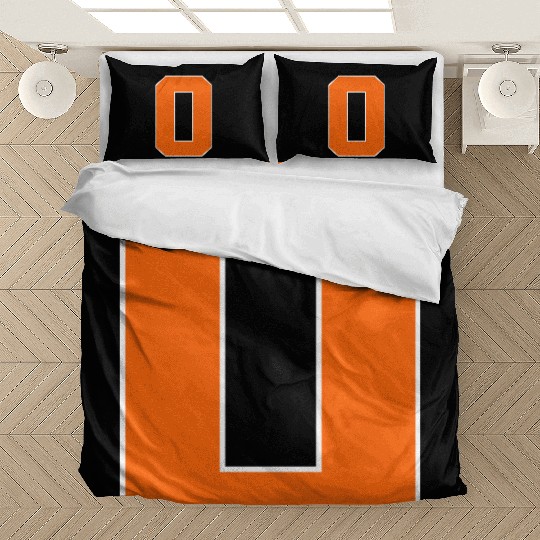 Number 0 Sports Orange Bedding Sets