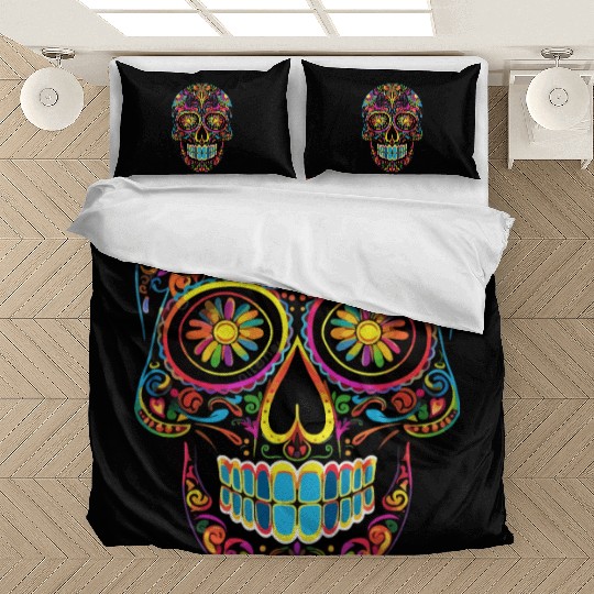 Neon Sugar Skull: Jack Skellington Design Bedding Sets