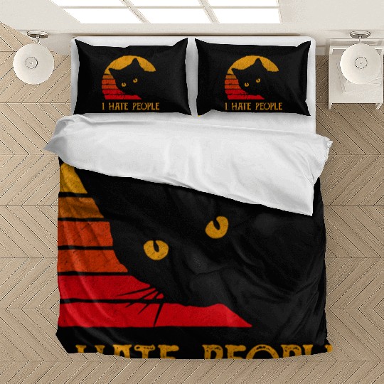 Cat I Hate People Bedding Sets