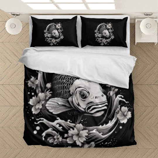 Koi Fish Koi Carp Japanese Tatto-style Koi Bedding Sets