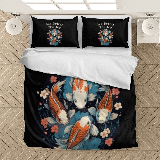 Koi Fish Koi Carp Japanese Koi Garden-Pond funny Bedding Sets