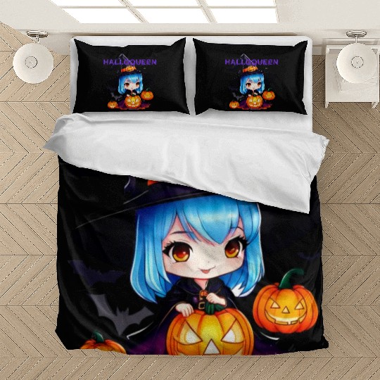 Hallo Light Blue Witch Bedding Sets