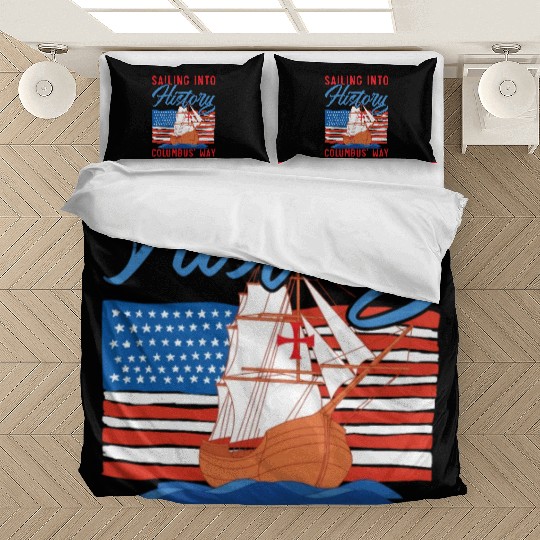 Sailing Into History Columbus' Way Columbus Day Bedding Sets