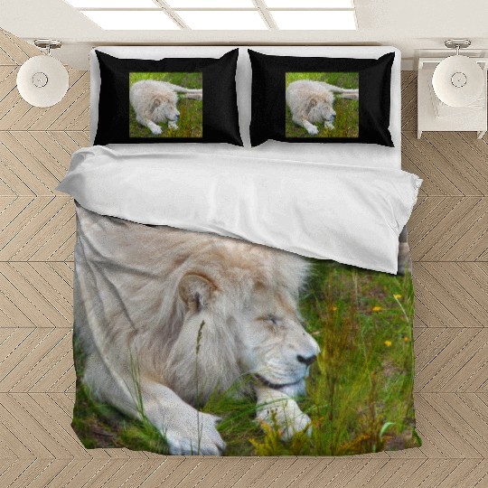 Slumbering Ivory King South African White Lion Bedding Sets