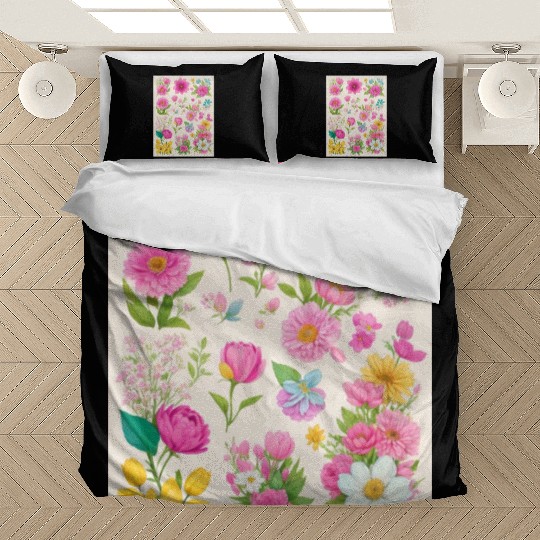 Buttercup and Marigold Spring Flowers Bedding Sets