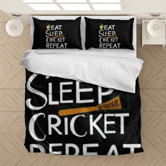 Eat Sleep Cricket Repeat: Cricket Lover's Bedding Sets