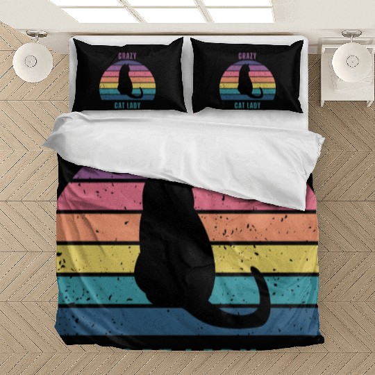 crazy cat lady Bedding Sets