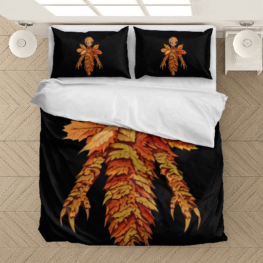 Alien made of autumn leaves Bedding Sets