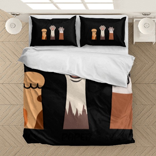 Rock Paper Scissors with Cat Paws Bedding Sets