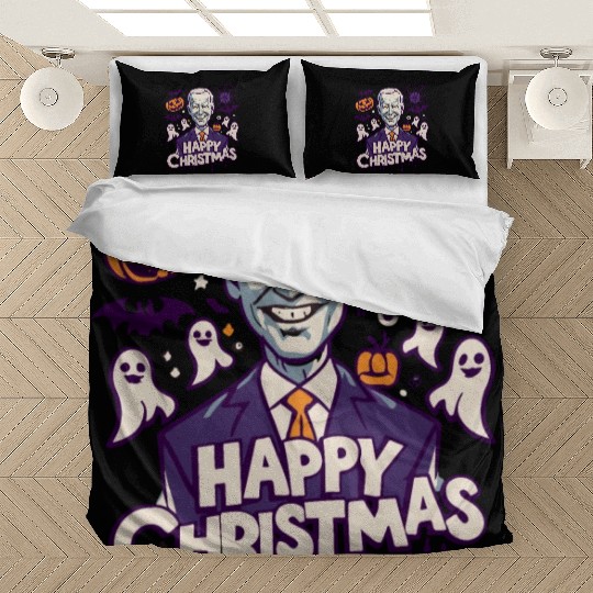 Happy Christmas Joe Biden Funny Halloween Bedding Sets