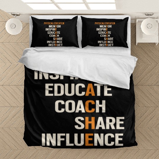 Pe Physical Education Teacher Teach Back To School Bedding Sets