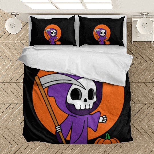 It's Time To Reap Halloween Spooky Grim Reaper Bedding Sets