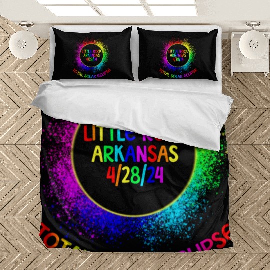 Total Solar Eclipse Little Rock Arkansas 4/28/24gi Bedding Sets