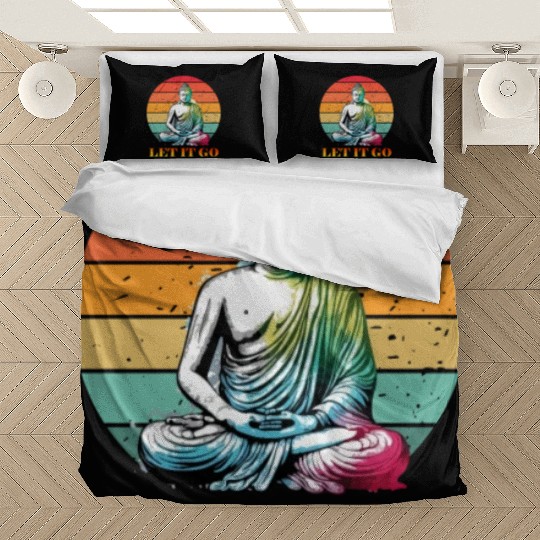 Let It Go, Yoga Buddhism Retro Bedding Sets