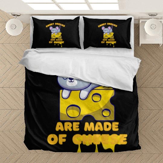 sweet dreams are made of cheese funny food lovers Bedding Sets