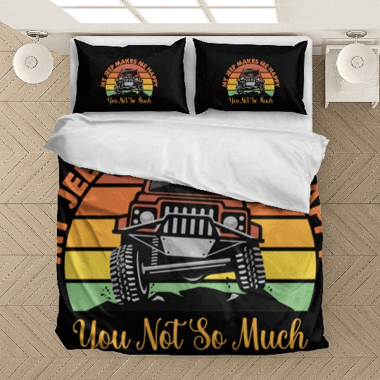 my jeep makes me happy Bedding Sets