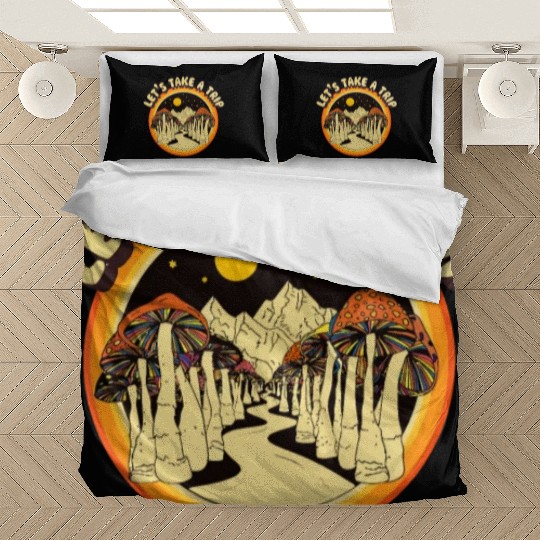 hippie magic mushroom Bedding Sets
