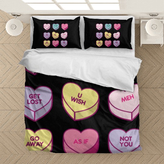 Sassy Anti Valentines Day Conversation Candy Bedding Sets