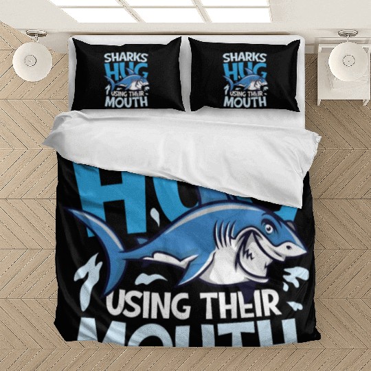 Sharks Hug Using Their Mouth for a Surfer Shark Bedding Sets