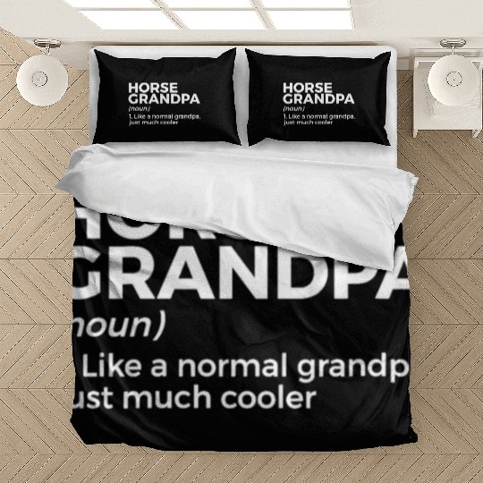 womens horse grandpa definition horse lover v neck Bedding Sets