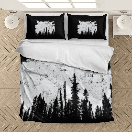 Forest at Night Nature Leaves Environment Bedding Sets