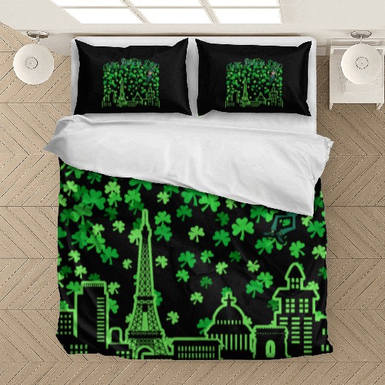 Saint Patrick's Day Paris France Bedding Sets