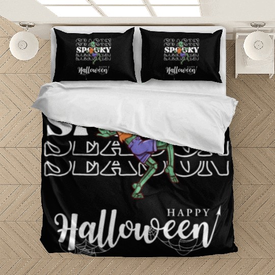 Spooky Season Zombie Halloween Fall Bedding Sets