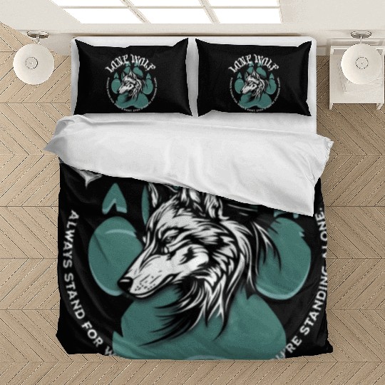 Lone Wolf Inspirational Leader Truther Quote Bedding Sets