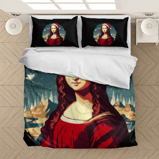 Mona Lisa Funny Christmas Art Bedding Sets