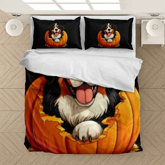 Halloween Bernese Mountain Dog Bedding Sets