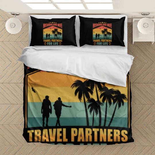 Partners in Travel Husband and Wife Travel Partner Bedding Sets