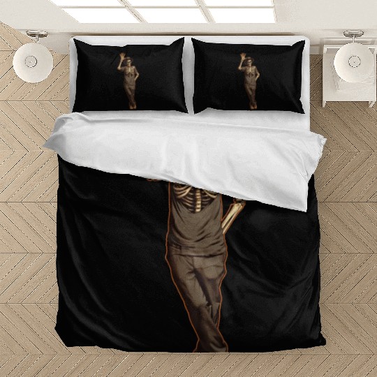 Halloween Skeleton Waving with Hand Bedding Sets